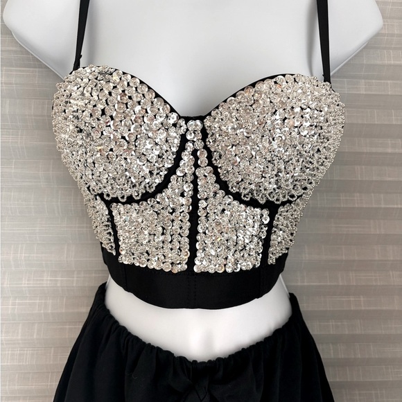 SOLD💯NWOT- Two Bralettes with Beads and Sequence - Picture 3 of 5